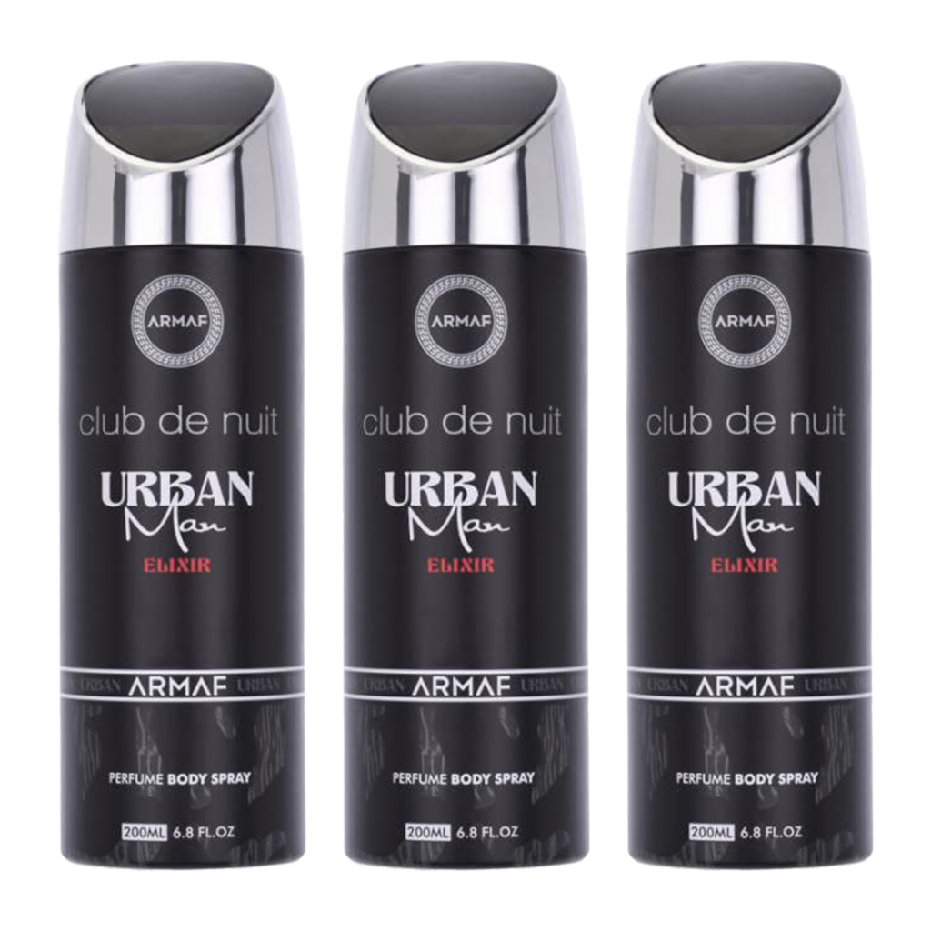 Armaf Club De Nuit Elixir Spray Deodorant Pour Homme - Pack of 3