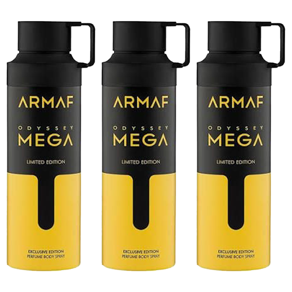 Armaf Odyssey Mega Body Spray Pour Homme - Pack of 3