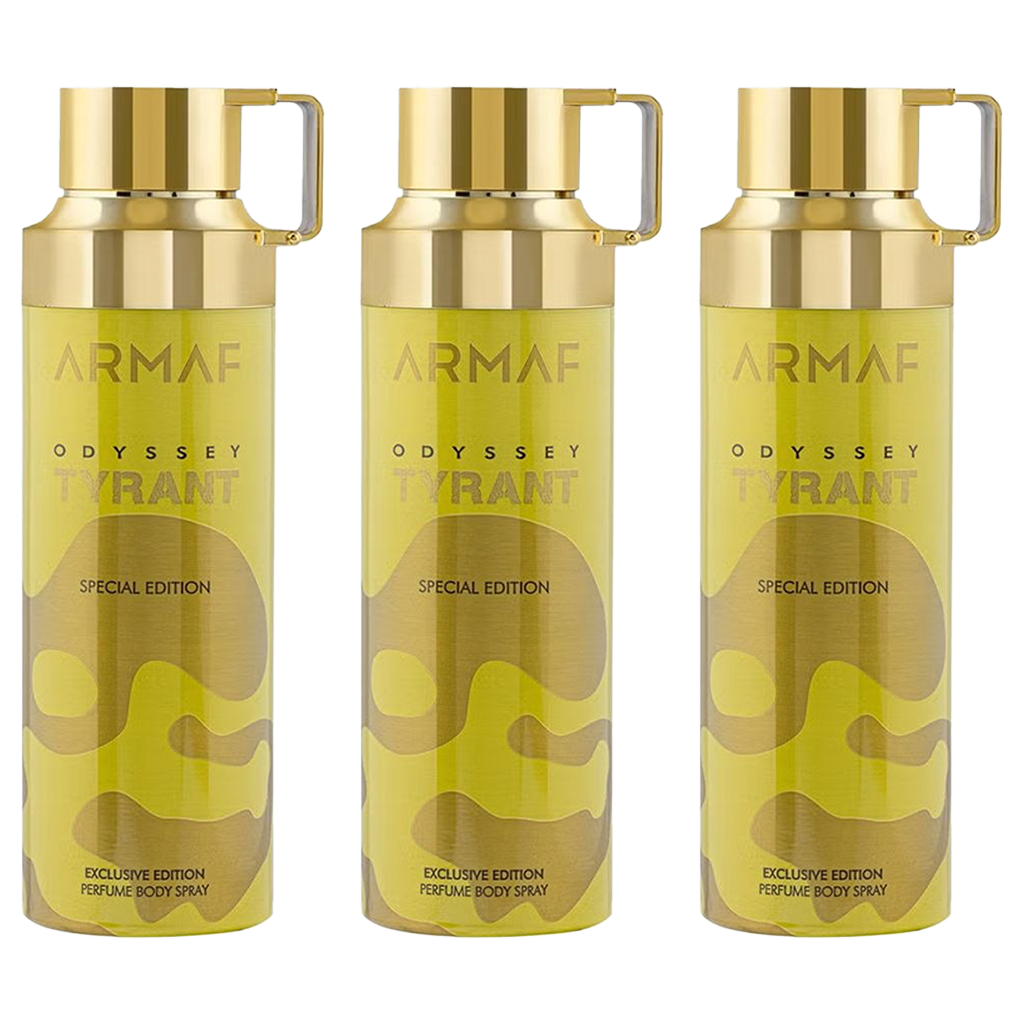 Armaf Odyssey Tyrant Body Spray Pour Homme - Pack of 3