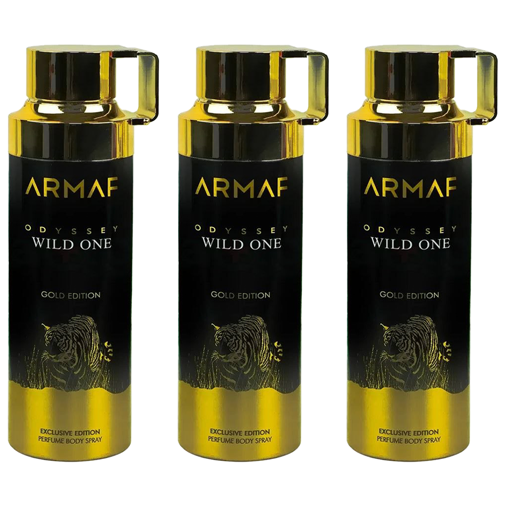 Armaf Odyssey Wild One Body Spray Pour Homme - Pack of 3