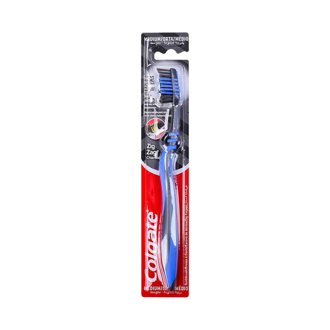 Colgate Zig Zag Charcoal Infused Bristles Medium Toothbrush - 4 Colors