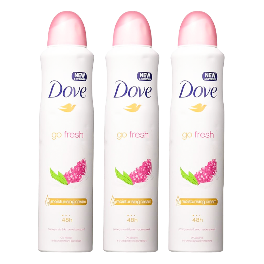 Dove Go Fresh Pomegranate & Lemon Verbena 48H Anti-Perspirant Spray Deodorant For Her - Pack Of 3 - Beirut Free Zone
