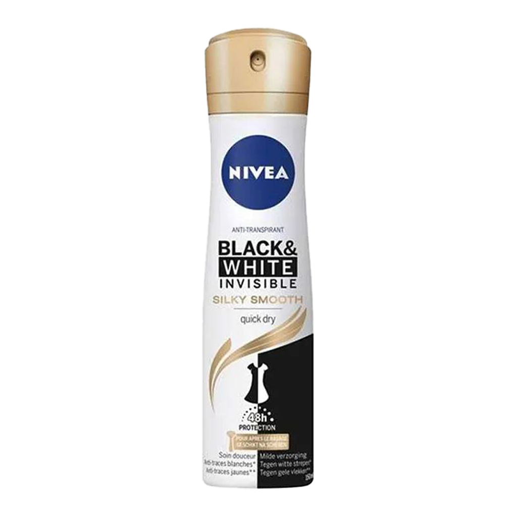 Nivea Black & White Invisible Silky Smooth Spray Deodorant - 150ml