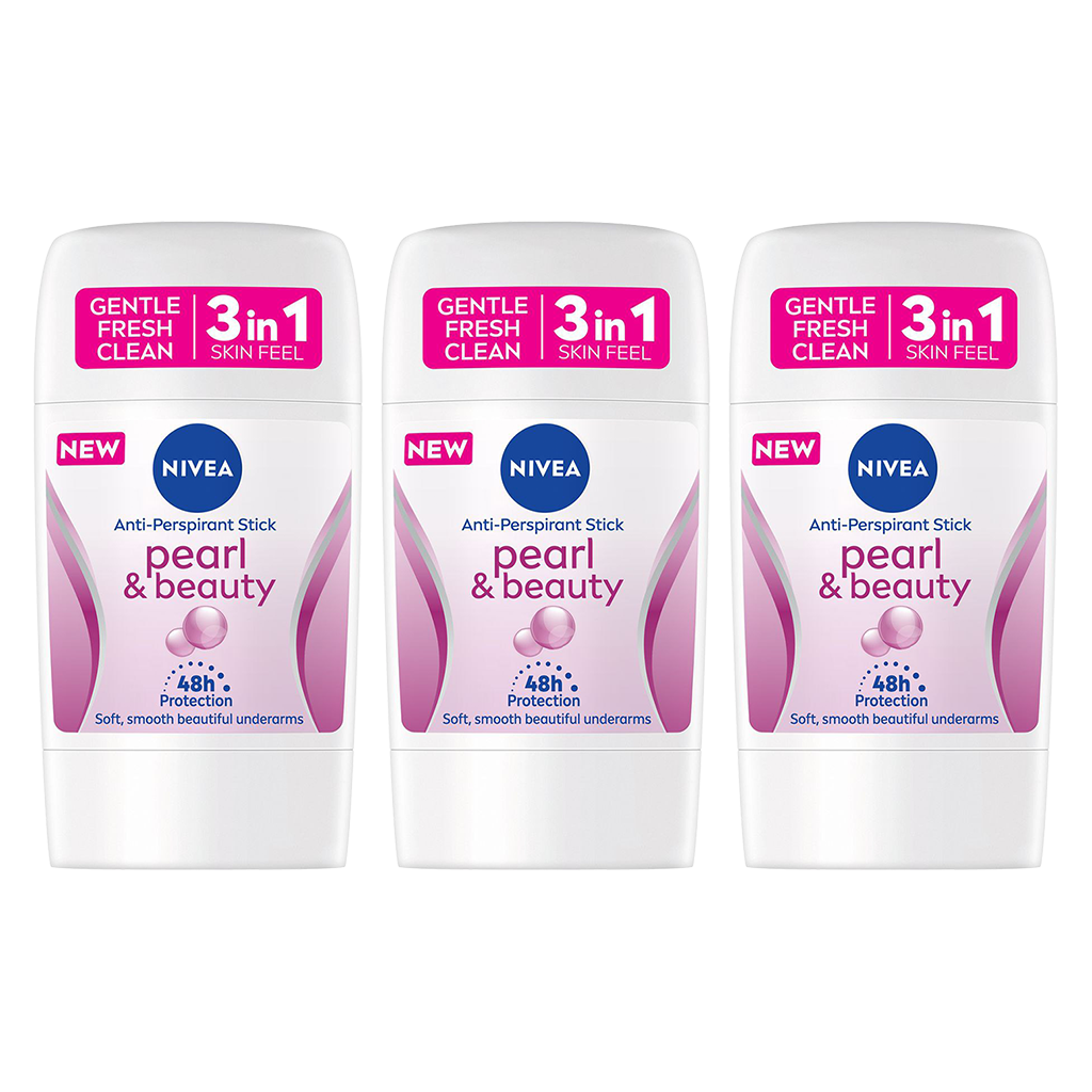 Nivea Pearl & Beauty Deodorant Stick For Her - Pack of 3