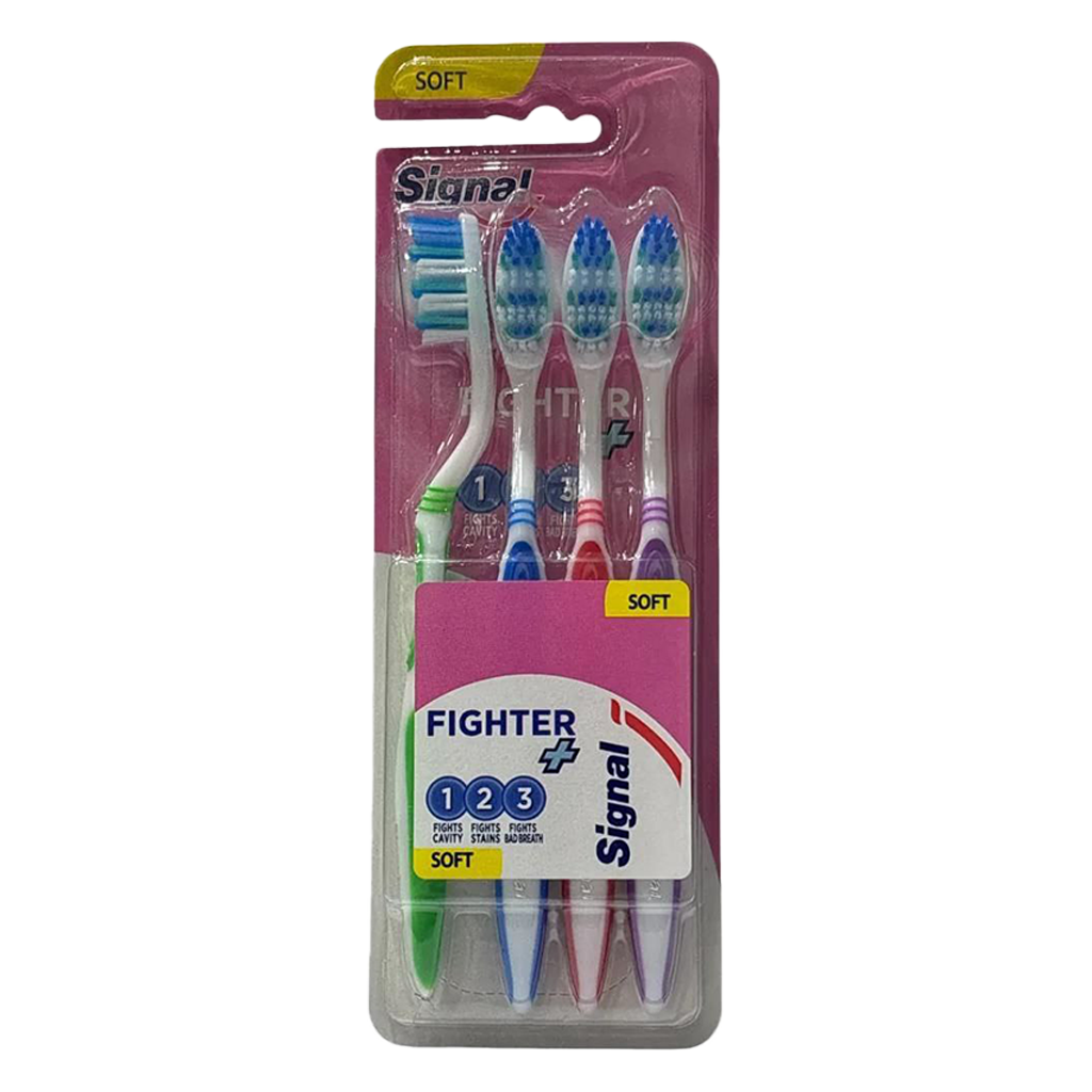 Signal Soft Fighter Toothbrush - 4 Pcs