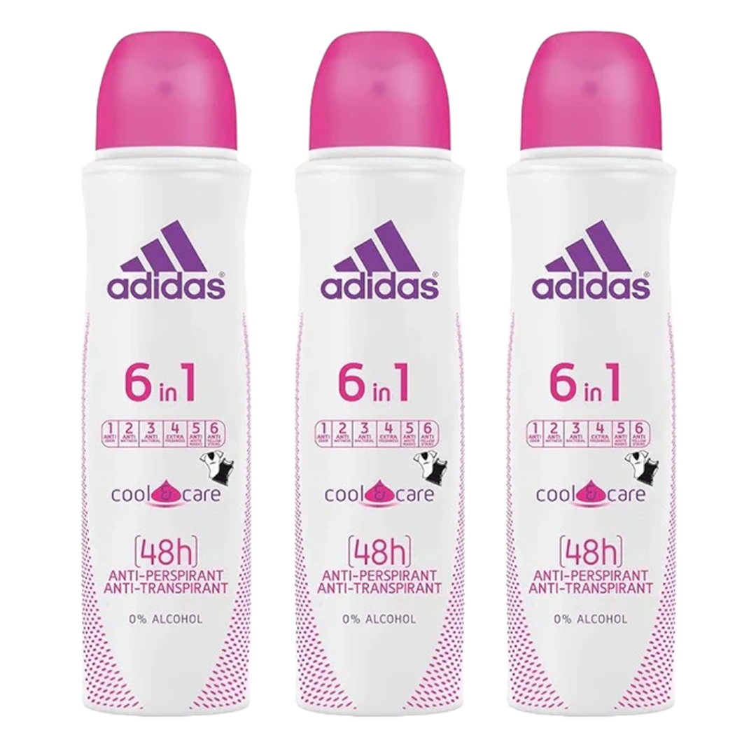 Adidas 6in1 48H Anti-Perspirant Spray Deodorant For Her - Pack Of 3 - Beirut Free Zone