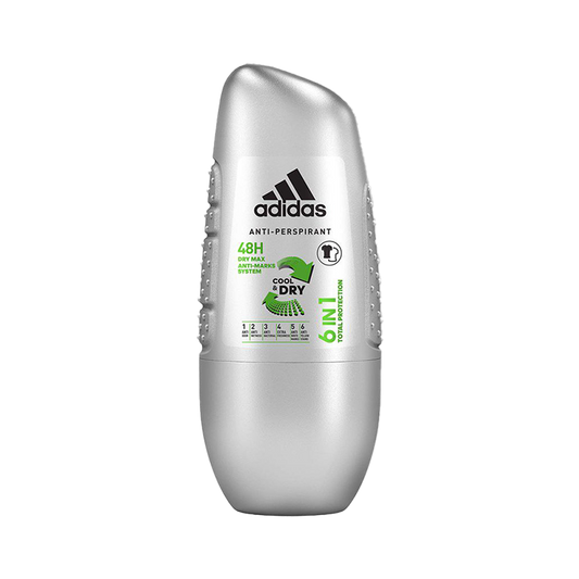 Adidas 6in1 Cool & Dry Roll-On Deodorant For Him - 50ml
