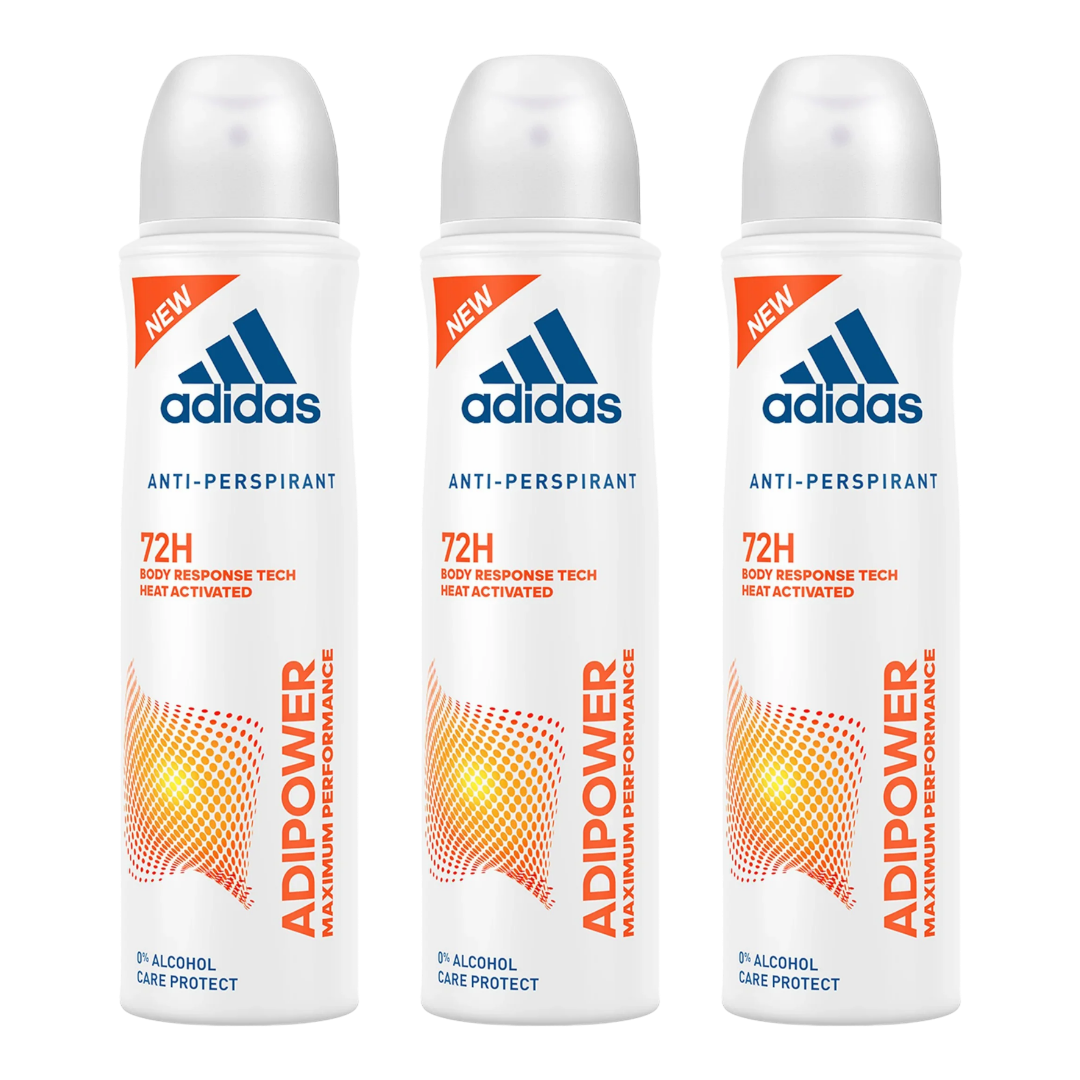 Adidas Adipower 72H Anti-Perspirant Spray Deodorant For Her - Pack Of 3 - Beirut Free Zone
