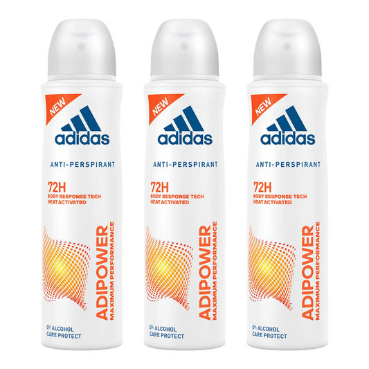 Adidas Adipower 72H Anti-Perspirant Spray Deodorant For Her - Pack Of 3 - Beirut Free Zone