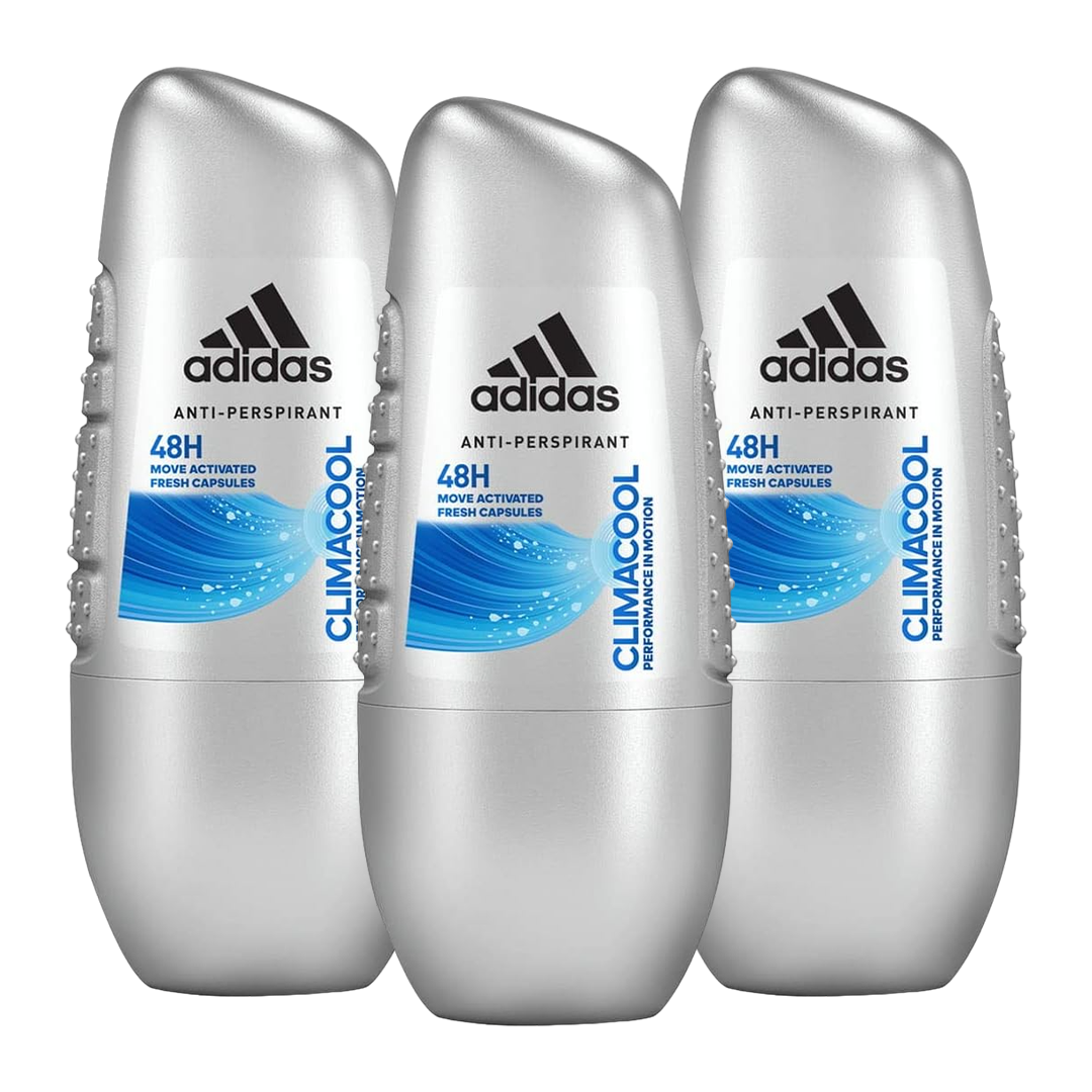 Adidas Climacool 48H Anti-Perspirant Roll-On For Him - Pack Of 3 - Beirut Free Zone