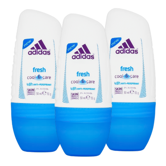 Adidas Fresh Cool & Care 48H Anti-Perspirant Roll-On Deodorant For Her - Pack Of 3 - Beirut Free Zone