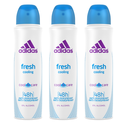 Adidas Fresh Cooling 48H Anti-Perspirant Spray Deodorant For Her - Pack Of 3 - Beirut Free Zone