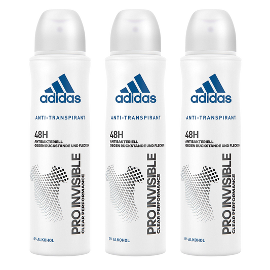 Adidas Pro Invisible 48H Anti-Perspirant Spray Deodorant For Her - Pack Of 3 - Beirut Free Zone