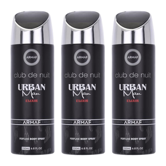 Armaf Club De Nuit Elixir Spray Deodorant Pour Homme - Pack of 3