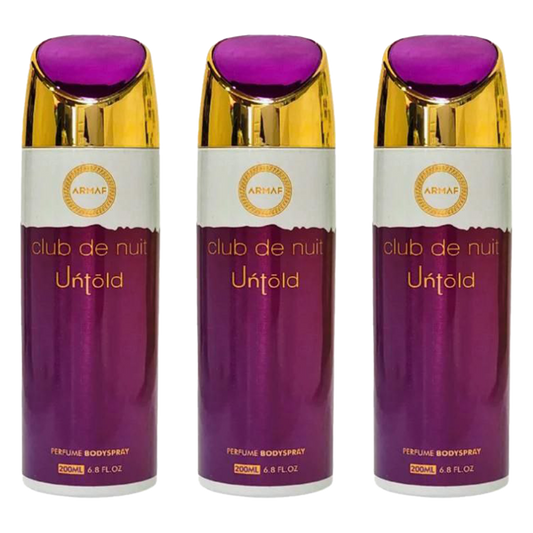 Armaf Club De Nuit Untold Spray Deodorant Pour Homme & Femme - Pack of 3