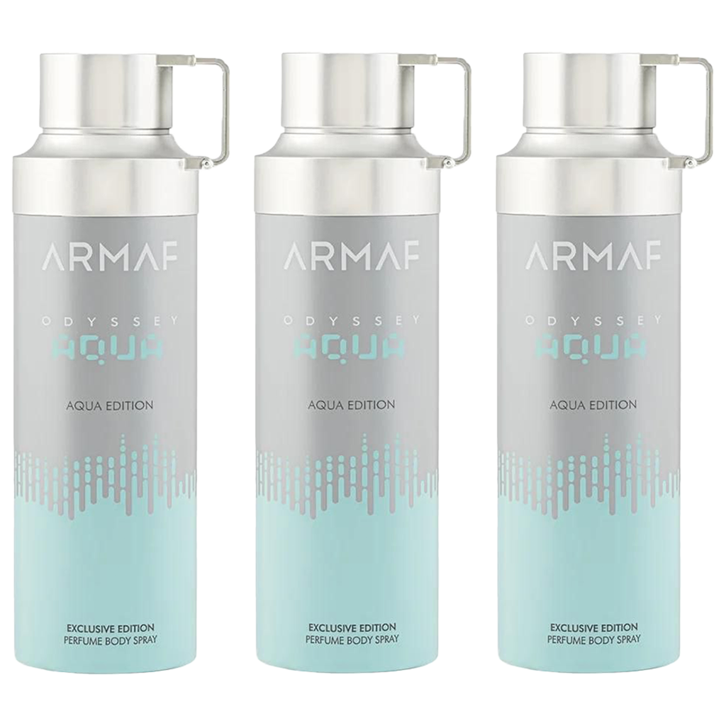 Armaf Odyssey Aqua Body Spray Pour Homme - Pack of 3