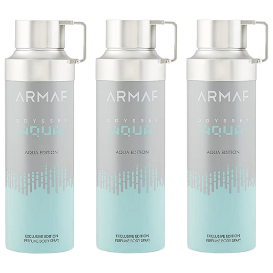 Armaf Odyssey Aqua Body Spray Pour Homme - Pack of 3