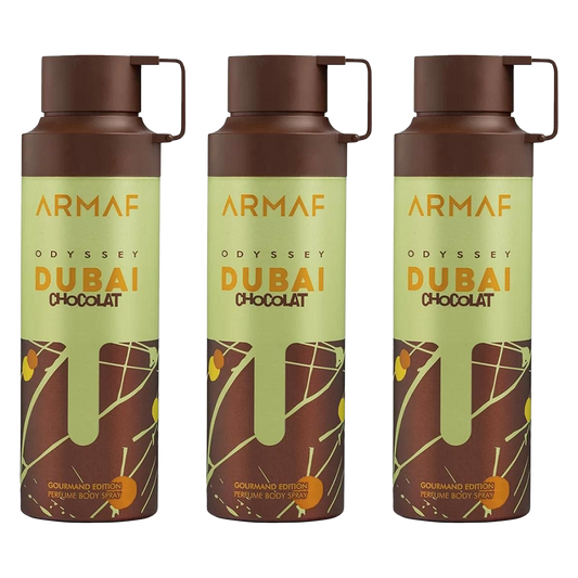 Armaf Odyssey Dubai Chocolate Body Spray Pour Homme - Pack of 3
