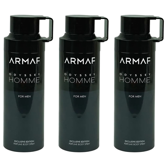 Armaf Odyssey Homme Body Spray Pour Homme - Pack of 3