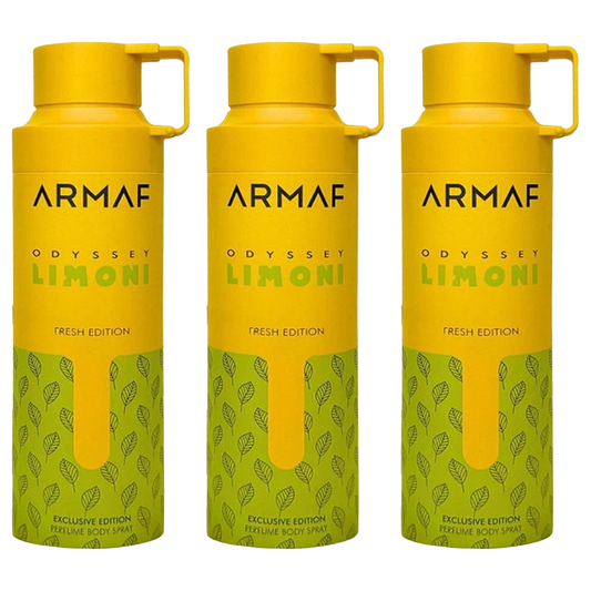 Armaf Odyssey Limoni Body Spray Pour Homme & Femme - Pack of 3