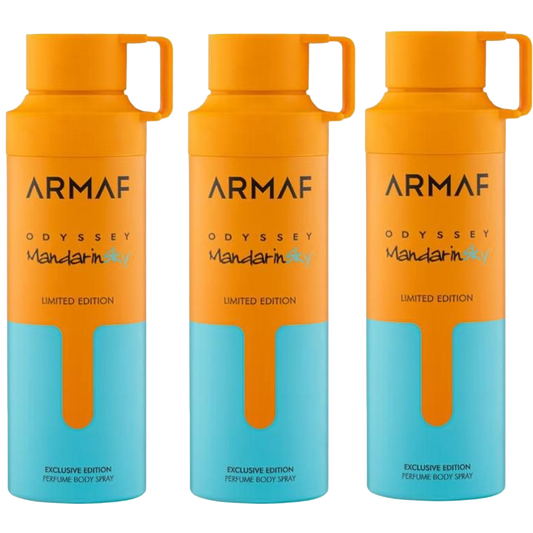 Armaf Odyssey Mandarin Sky Body Spray Pour Homme - Pack of 3