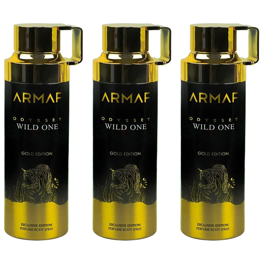 Armaf Odyssey Wild One Body Spray Pour Homme - Pack of 3