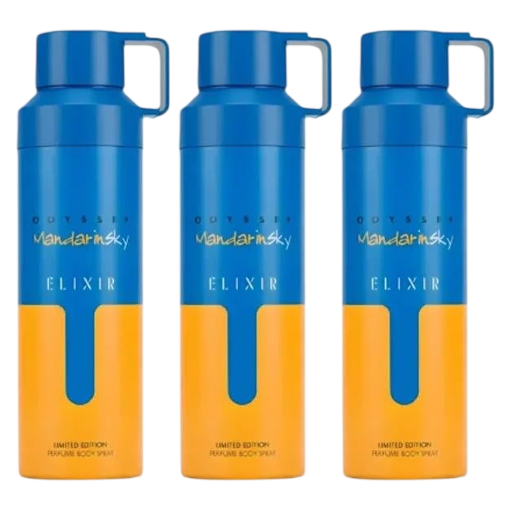 Armaf Mandarin Sky Elixir Body Spray Pour Homme & Femme - Pack of 3