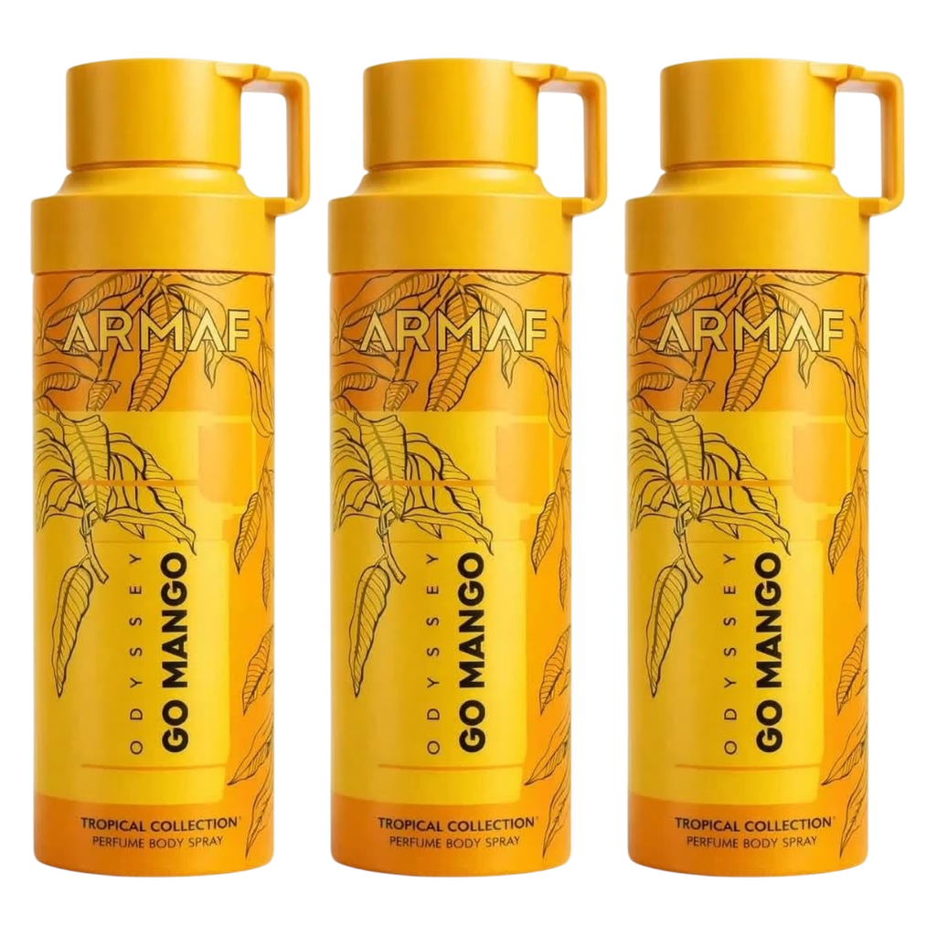 Armaf Odyssey Go Mango Body Spray Pour Homme & Femme - Pack of 3