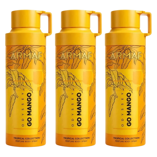 Armaf Odyssey Go Mango Body Spray Pour Homme & Femme - Pack of 3