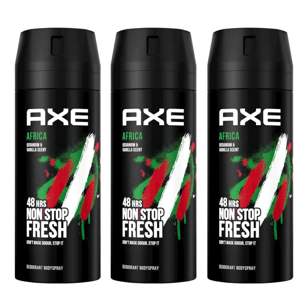 Axe Africa 48H Non Stop Fresh Spray Deodorant For Him - Pack Of 3 - Beirut Free Zone