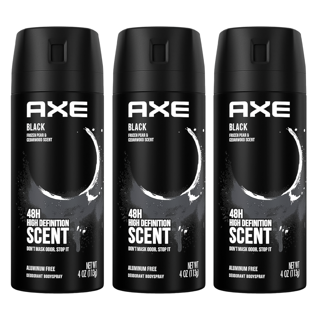 Axe Black 48H High Definition Scent Spray Deodorant For Him - Pack Of 3 - Beirut Free Zone