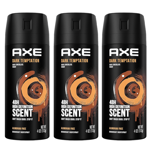 Axe Dark Temptation 48H High Definition Scent Spray Deodorant For Him - Pack Of 3 - Beirut Free Zone