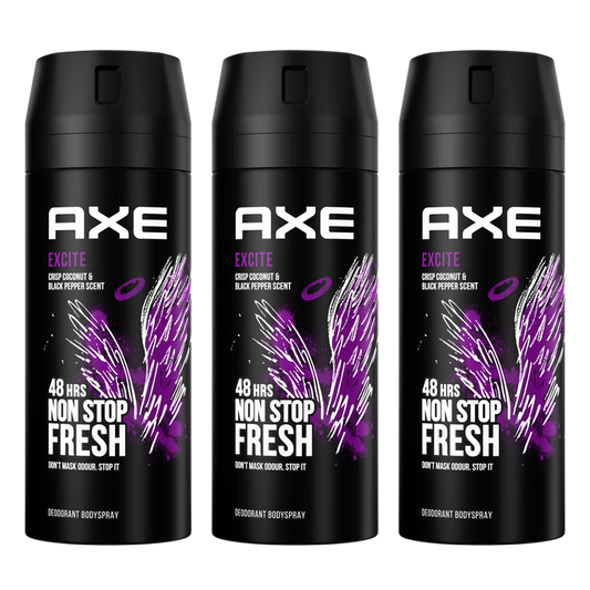 Axe Excite 48H Non Stop Fresh Spray Deodorant For Him - Pack Of 3 - Beirut Free Zone