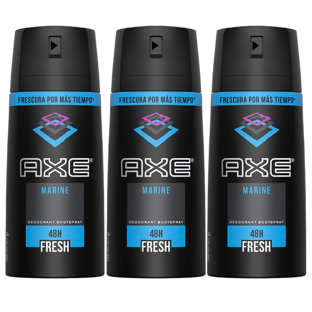 Axe Marine 48H Fresh Spray Deodorant For Him - Pack Of 3 - Beirut Free Zone