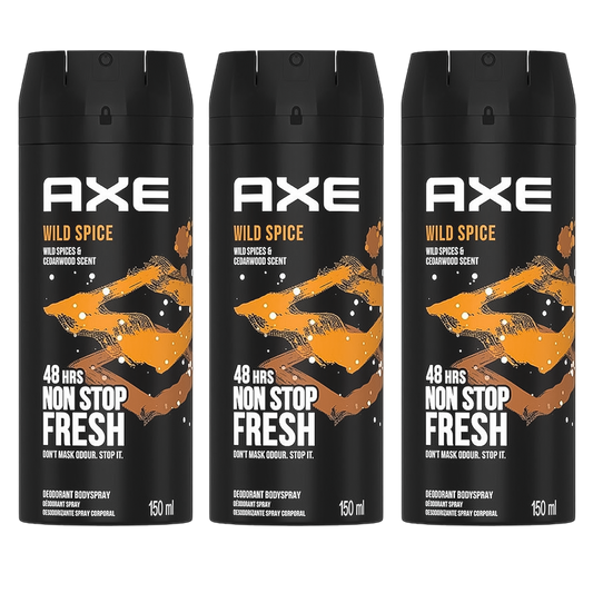 Axe Wild Spice 48H Non Stop Fresh Spray Deodorant For Him - Pack Of 3 - Beirut Free Zone