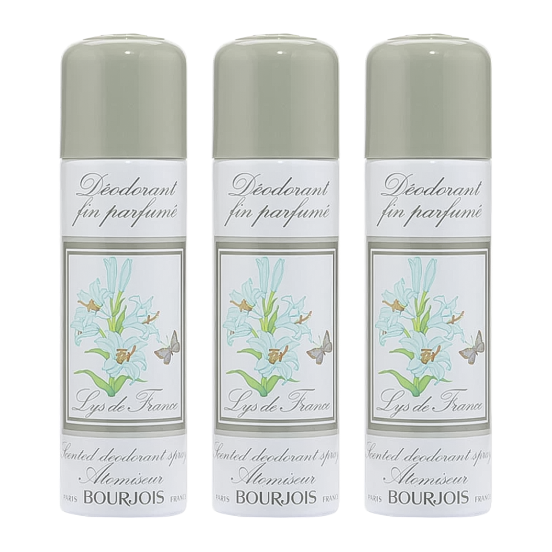 Bourjois Lys De France Perfumed Spray Deodorant For Her - Pack Of 3 - Beirut Free Zone