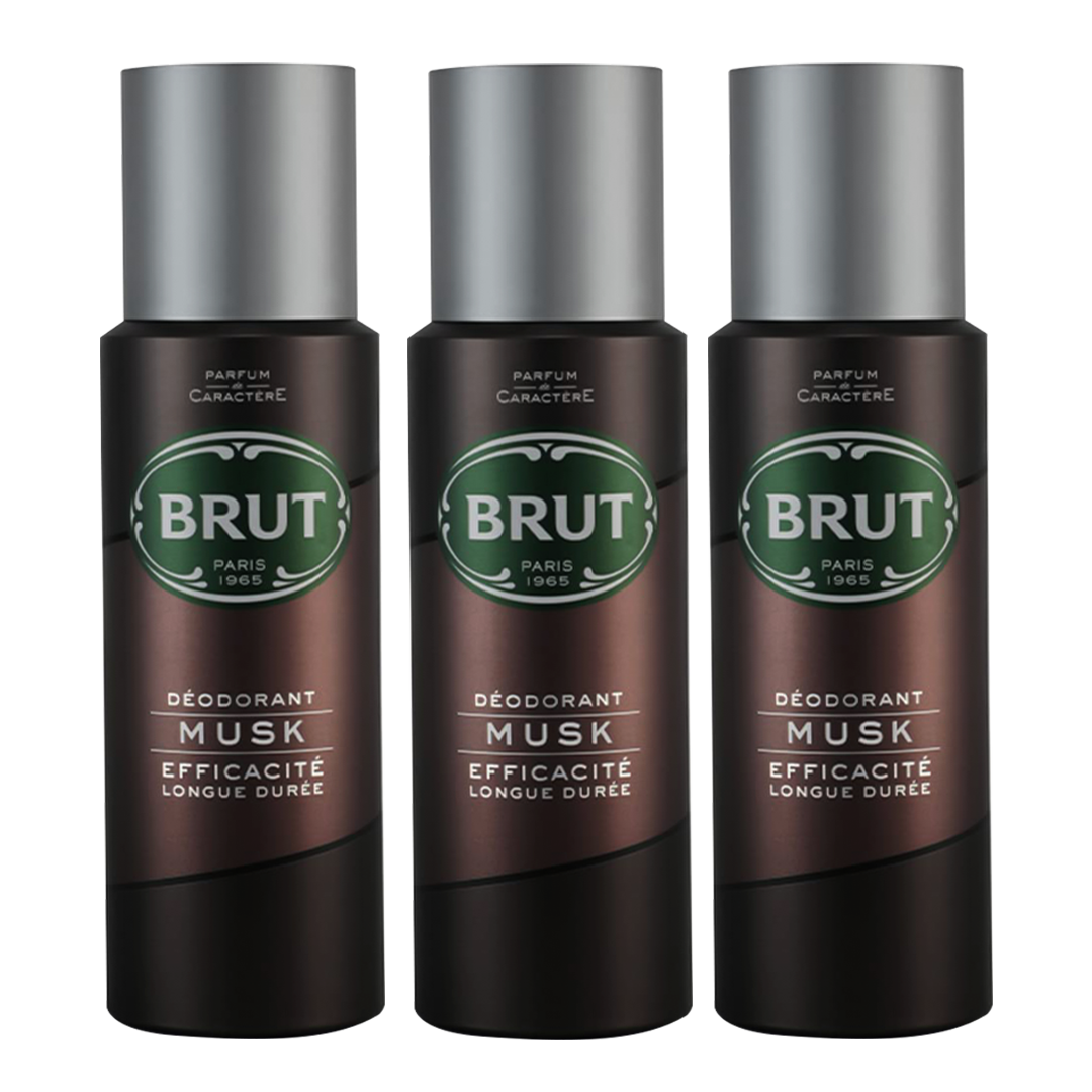 Brut Musk Spray Deodorant For Him - Pack Of 3 - Beirut Free Zone