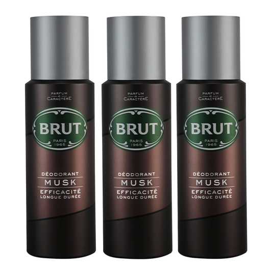 Brut Musk Spray Deodorant For Him - Pack Of 3 - Beirut Free Zone