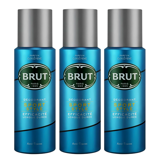 Brut Sport Style Spray Deodorant For Him - Pack Of 3 - Beirut Free Zone