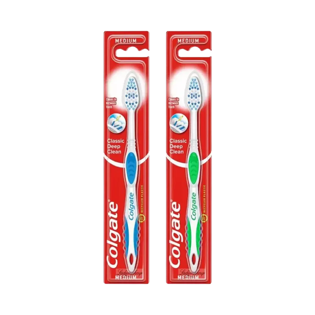 Colgate Classic Deep Clean Medium Toothbrush - 2 Colors