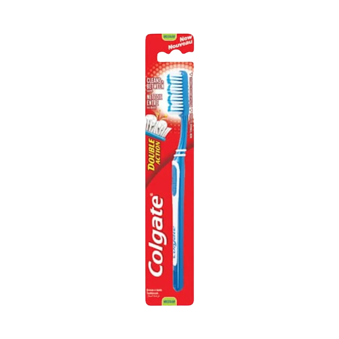 Colgate Double Action Medium Toothbrush - Blue