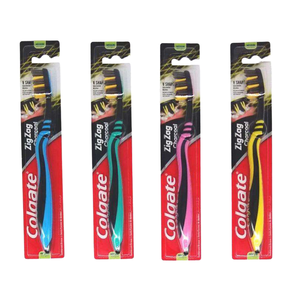 Colgate Zig Zag Charcoal Infused Bristles Medium Toothbrush - 4 Colors