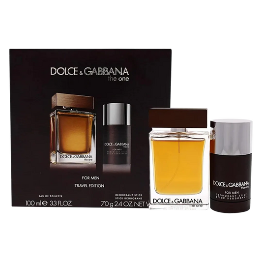 Dolce & Gabbana The One Travel Edition Eau De Toilette Men's Gift Set - 2Pcs