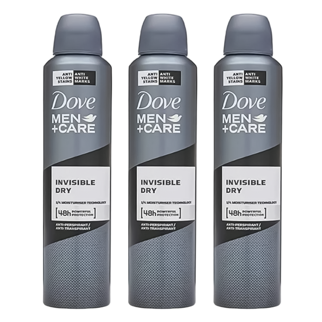 Dove Men + Care Invisible Dry 48H Anti-Perspirant Spray Deodorant For Him - Pack Of 3 - Beirut Free Zone