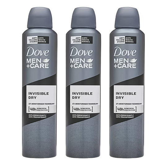 Dove Men + Care Invisible Dry 48H Anti-Perspirant Spray Deodorant For Him - Pack Of 3 - Beirut Free Zone