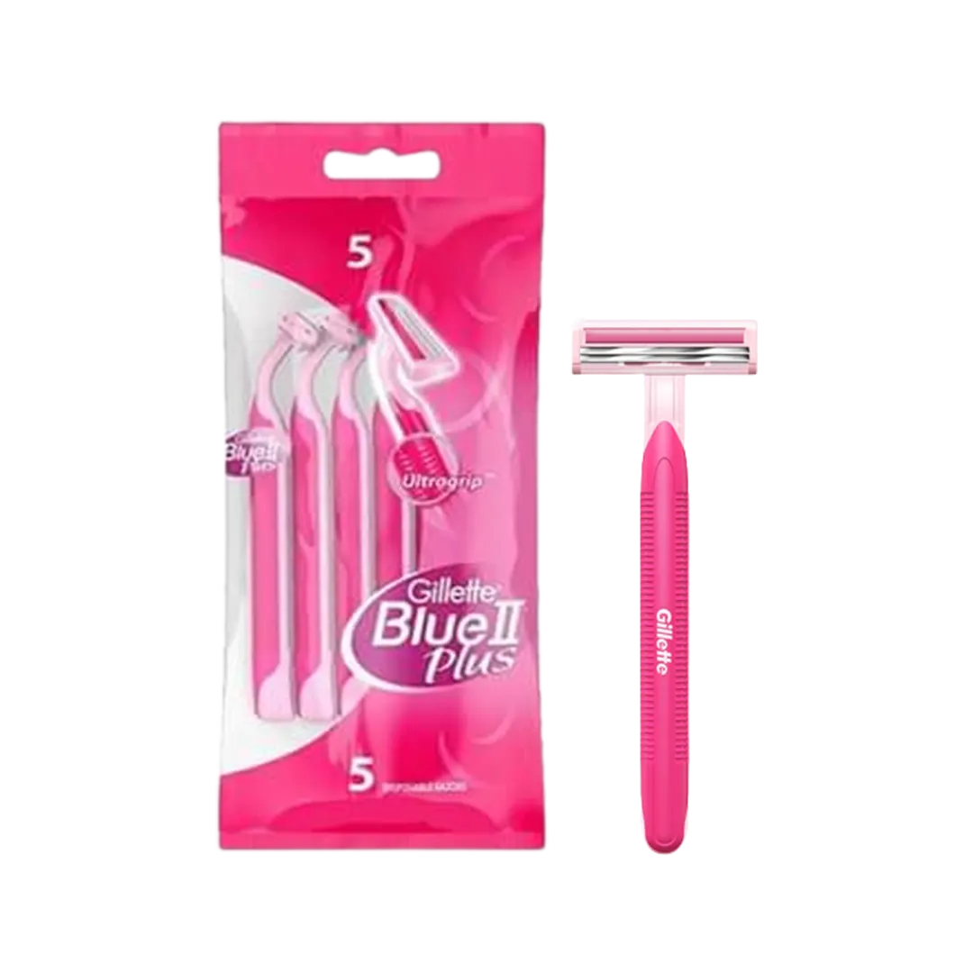 Gillette Blue 2 Plus Ultra Grip Disposable Razors For Women - 5Pcs ...