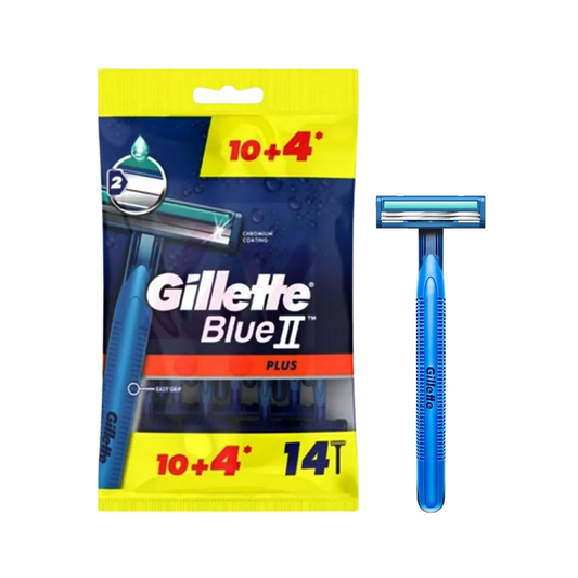 Gillette Blue 2 Plus Ultra Grip Disposable Razors For Men - 14Pcs