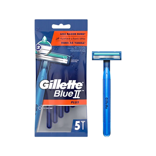 Gillette Blue 2 Plus Ultra Grip Disposable Razors For Men - 5Pcs