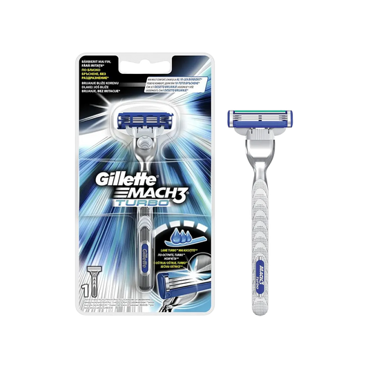 Gillette Mach 3 Turbo Razor With Handle