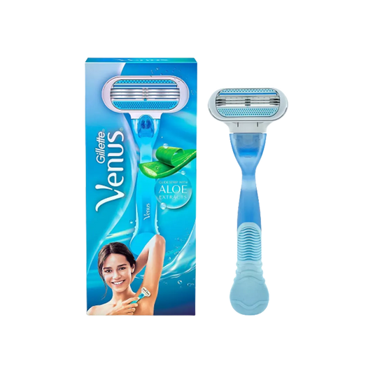 Gillette Venus Glide Strip With Aloe Extracts Handle With 1 Extra Blade - 2Pcs